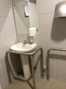 Sochi grab bar placement around sink
