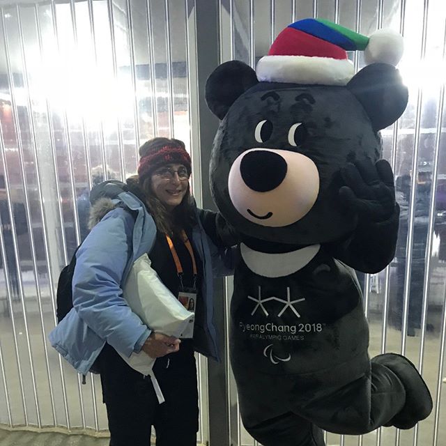 Sally at the 2018 Pyeong Chang Winter Paralympics